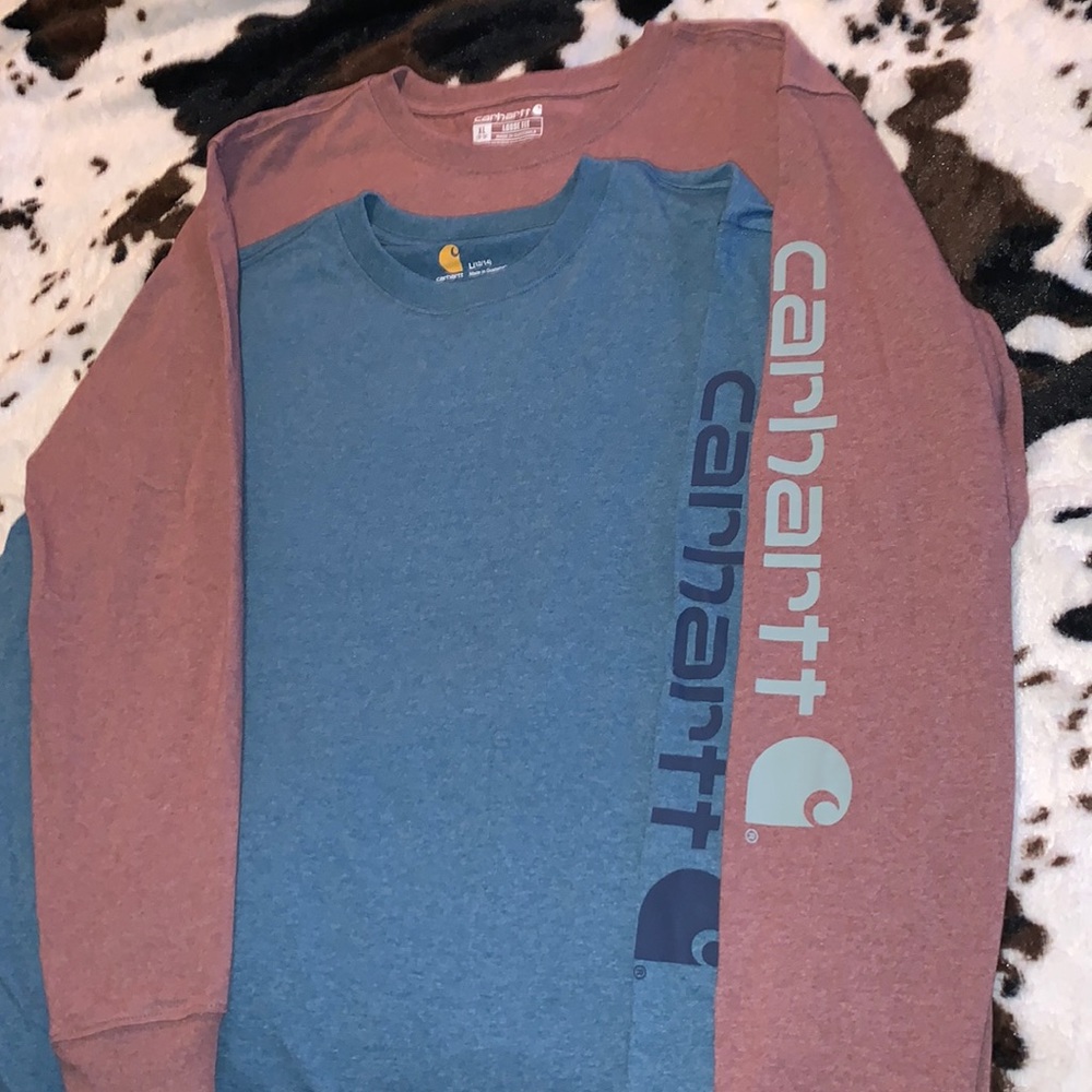 BUNDLE!!! 2 (1 warn once/1 never warn) long sleeve carhartt shirts